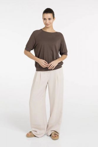 Yaya tee-Shirt Brun femmes (tshirt chocolat - 709373 100% coton) - Marine | Much more than shoes