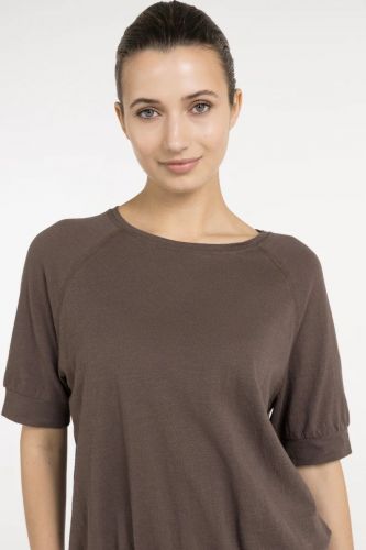 Yaya tee-Shirt Brun femmes (tshirt chocolat - 709373 100% coton) - Marine | Much more than shoes