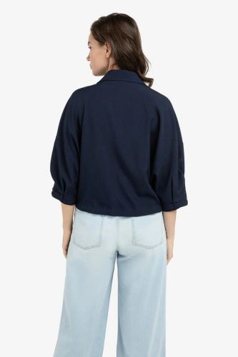 Yaya veste Bleu femmes (veste blouson bleu marine - 201206 veste navy) - Marine | Much more than shoes