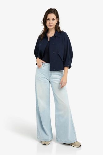 Yaya veste Bleu femmes (veste blouson bleu marine - 201206 veste navy) - Marine | Much more than shoes