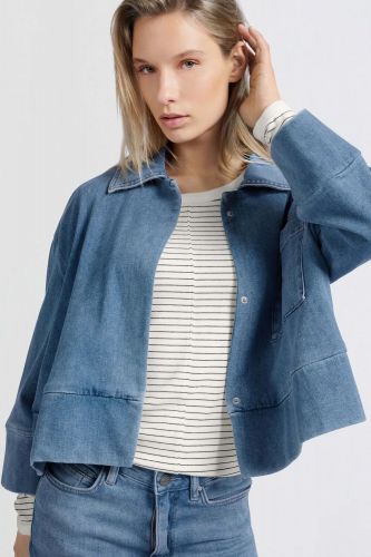 Veste en jeans bleu YAYA | Marine