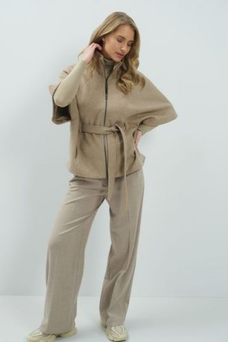 Yaya veste Gris femmes (veste poncho - 001090 cashmere grey) - Marine | Much more than shoes