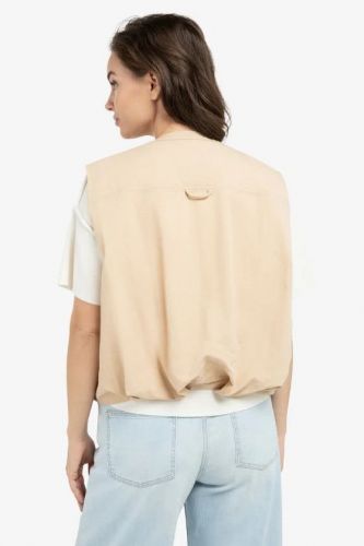 Yaya veste Beige femmes (veste sans manches desert beige - 021007 veste resserée bas beig) - Marine | Much more than shoes