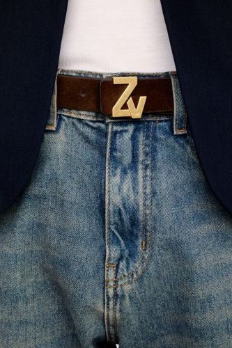 Ceinture en cuir suédé chocolat ZADIG & VOLTAIRE | Marine