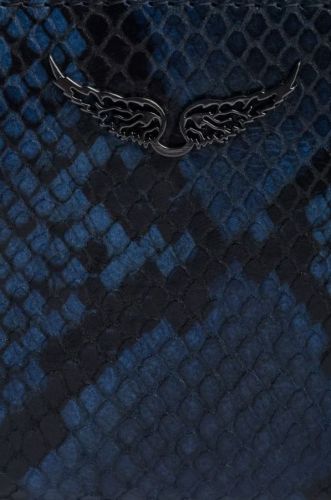 Portefeuille en cuir bleu python ZADIG & VOLTAIRE | Marine