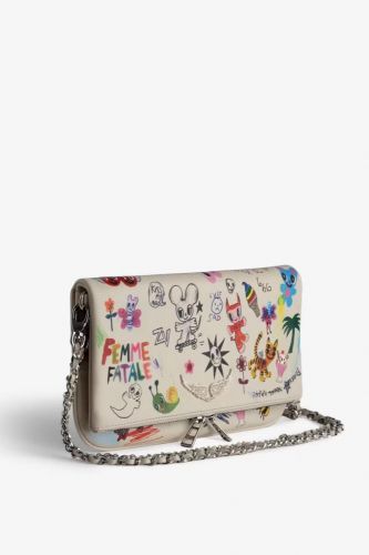 Zadig & Voltaire Accessoires Sac pochette Ecru femmes (Pochette Humberto limited ed - ROCK Humberto) - Marine | Much more than shoes