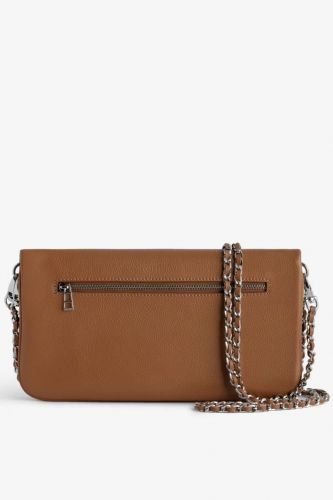 Pochette Rock en cuir grainé marron ZADIG & VOLTAIRE | Marine