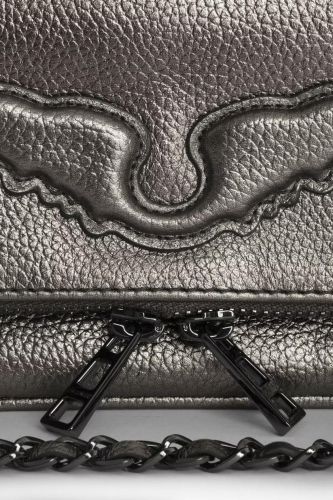 Pochette en cuir grainé métallisé bronze ZADIG & VOLTAIRE | Marine