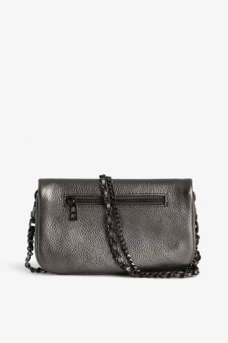 Pochette en cuir grainé métallisé bronze ZADIG & VOLTAIRE | Marine