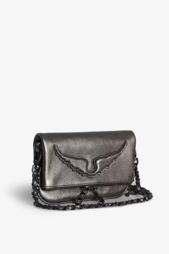 Pochette en cuir grainé métallisé bronze ZADIG & VOLTAIRE | Marine