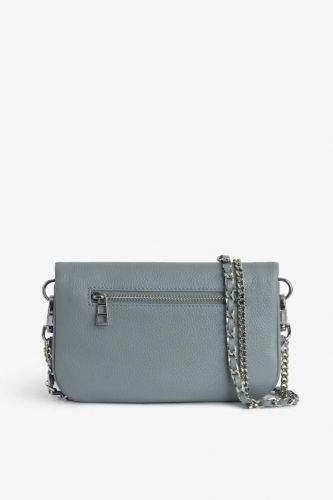 Pochette en cuir grainé bleu clair ZADIG & VOLTAIRE | Marine