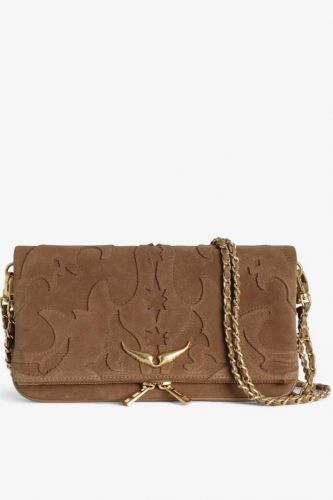 Pochette Rock en cuir suédé cognac ZADIG & VOLTAIRE | Marine