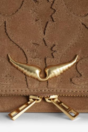 Pochette Rock en cuir suédé cognac ZADIG & VOLTAIRE | Marine