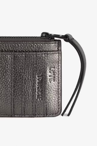 Porte-cartes en cuir grainé métallisé bronze ZADIG & VOLTAIRE | Marine