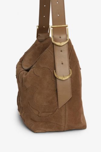 Sac en cuir suédé cognac ZADIG & VOLTAIRE | Marine