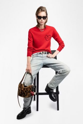 Zadig & Voltaire Accessoires sac Léo femmes (Sac fausse fourrure léopard - BABY JANE léo) - Marine | Much more than shoes