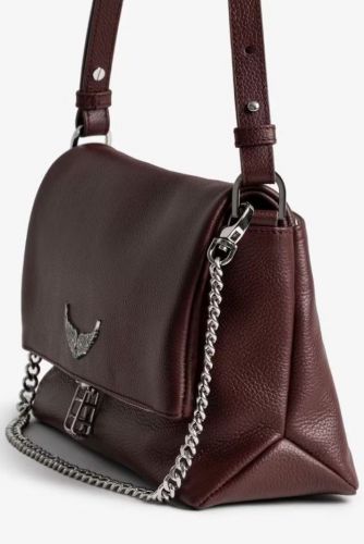 Sac en cuir grainé bordeaux ZADIG & VOLTAIRE | Marine