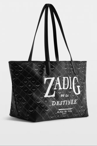 Sas cabas noir monogrammé ZADIG & VOLTAIRE | Marine Auvelais 