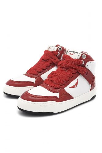 Zadig & Voltaire Accessoires basket haut Rouge femmes (sneaker skate rouge/blanc - HIGH WINGS rouge/blanc) - Marine | Much more than shoes