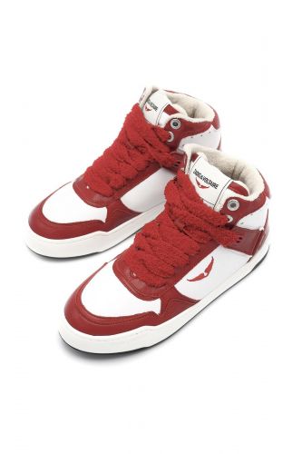 Zadig & Voltaire Accessoires basket haut Rouge femmes (sneaker skate rouge/blanc - HIGH WINGS rouge/blanc) - Marine | Much more than shoes