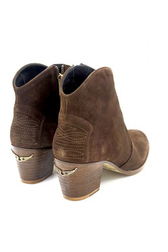 Zadig & Voltaire Accessoires boots Naturel femmes (Z&V acc-Santiag daim uni - MOLLY Suede Santiag nub.cognac) - Marine | Much more than shoes