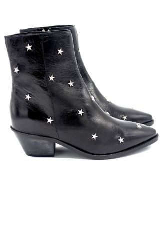 Zadig & Voltaire Accessoires boots Noir femmes (Z&V acc-Santiag Etoiles - TYLER Santiag noire clous) - Marine | Much more than shoes