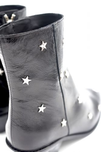 Zadig & Voltaire Accessoires boots Noir femmes (Z&V acc-Santiag Etoiles - TYLER Santiag noire clous) - Marine | Much more than shoes