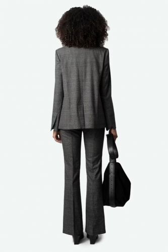 Veste de tailleur à carreaux gris ZADIG & VOLTAIRE | Marine