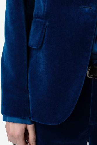 Veste de costume en velours bleu ZADIG & VOLTAIRE | Marine