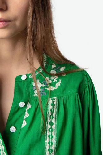 Blouse bohème verte ZADIG&VOLTAIRE | Marine