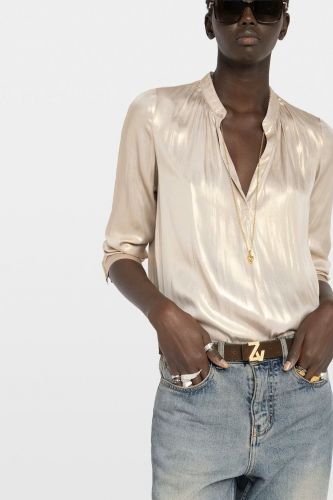 Chemisier en satin or ZADIG & VOLTAIRE | Marine