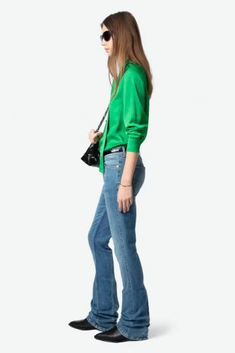 Chemise en satin verte ZADIG&VOLTAIRE | Marine