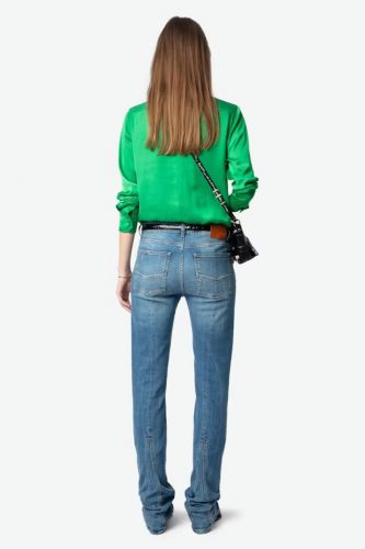 Chemise en satin verte ZADIG&VOLTAIRE | Marine