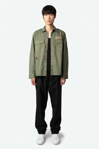 Chemise militaire en coton twill kaki ZADIG & VOLTAIRE | Marine