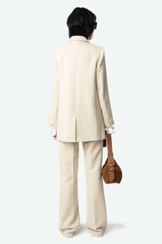 Blazer en coton fantaisie beige ZADIG&VOLTAIRE | Marine