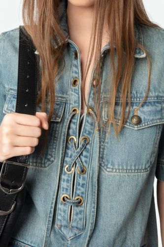 Robe courte esprit militaire jeans ZADIG&VOLTAIRE | Marine