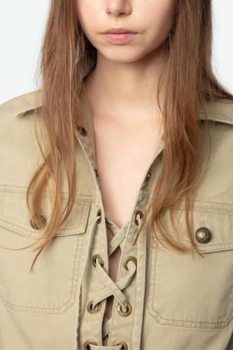 Robe courte esprit militaire beige ZADIG&VOLTAIRE | Marine