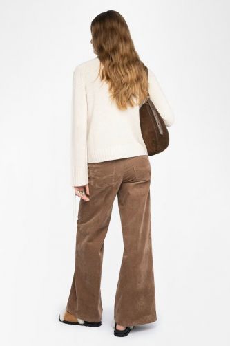 Pull beige col rond avec lacets ZADIG & VOLTAIRE | Marine