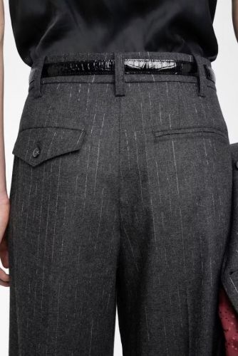 Pantalon en flanelle gris à lines ZADIG&VOLTAIRE | Marine