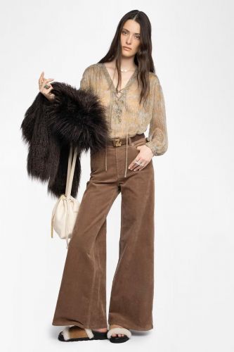 Pantalon large en velours côtelé ZADIG&VOLTAIRE | Marine