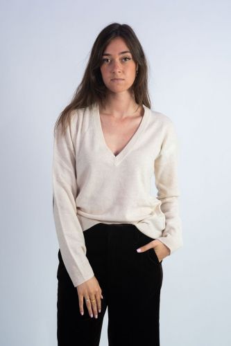 Pull écru avec patch coeur sur le coude ZADIG&VOLTAIRE | Marine