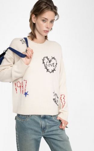 Zadig & Voltaire Femme pull Ecru