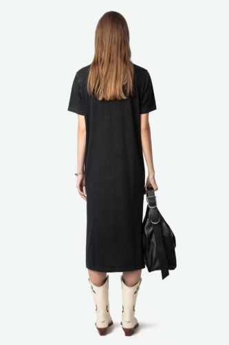 Robe t-shirt longue noire ZADIG&VOLTAIRE | Marine