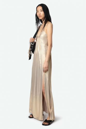 Robe longue fluide dorée ZADIG&VOLTAIRE | Marine