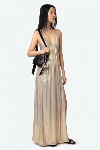 Robe longue fluide dorée ZADIG&VOLTAIRE | Marine