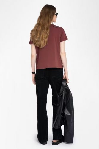 T-shrit bordeaux avec ailes en relief ZADIG & VOLTAIRE | Marine