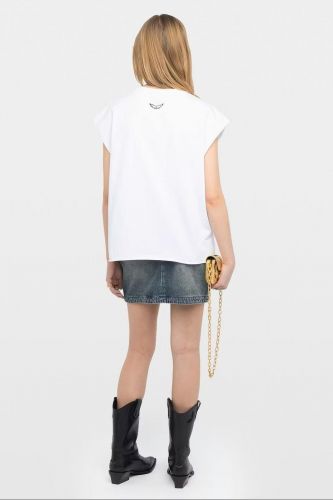 T-shirt à imprimé Voltaire en strass ZADIG & VOLTAIRE | Marine