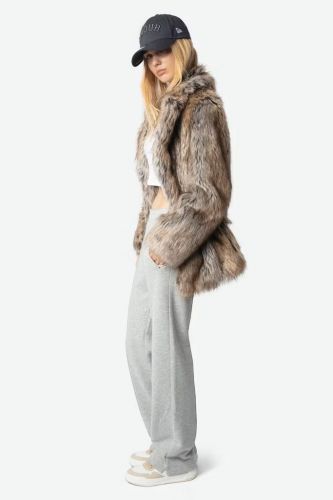  Manteau court en fausse fourrure marron naturel ZADIG&VOLTAIRE | Marine