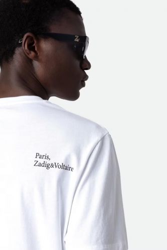 T-shirt en coton blanc ZADIG & VOLTAIRE | Marine