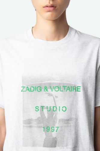 T-shirt gris chiné clair ZADIG & VOLTAIRE | Marine